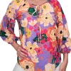 Bold Pleated Sleeve Peasant Blouse