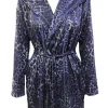 Cobalt Hooded Wrapped Hacci Cardigan