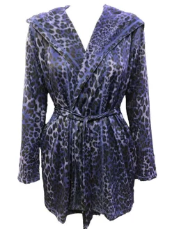 Cobalt Hooded Wrapped Hacci Cardigan
