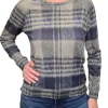Crew Neck Indigo Hacci Sweatshirt