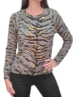 Crew Neck Smoke Hacci Sweatshirt