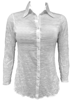 Crushed 3/4 Sleeve Bleach Shirt
