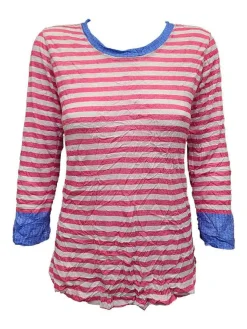 Crushed 3/4 Sleeve Candy Crew Neck