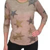 Crushed 3/4 Sleeve Crew Neck 'Dust'