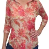 Crushed 3/4 Sleeve Flame Shirt