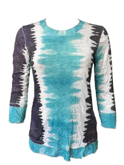 Crushed 3/4 Sleeve Ink Crewneck