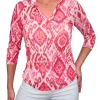 Crushed 3/4 Sleeve Inka Polo