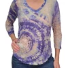 Crushed 3/4 Sleeve Lake V-Neck