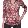 Crushed 3/4 Sleeve Magenta Polo