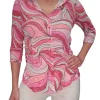 Crushed 3/4 Sleeve Petal Shirt