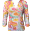Crushed 3/4 Sleeve Pucci Polo