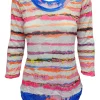 Crushed 3/4 Sleeve Sedona Crew Neck