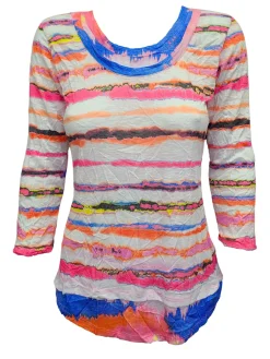 Crushed 3/4 Sleeve Sedona Crew Neck