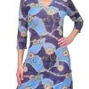 Crushed 'Anchor' V-Neck Dress