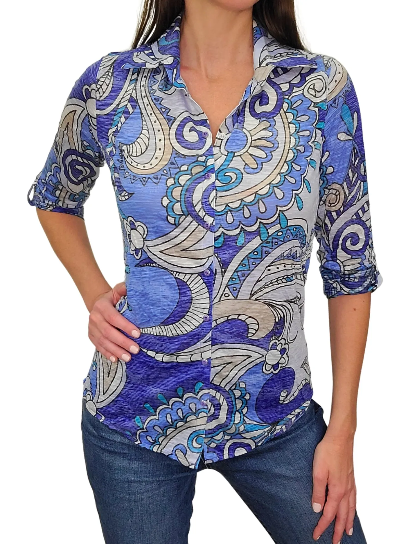 Crushed Denim Shirt