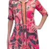 Crushed Front-Tie Bold Dress