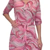 Crushed Front-Tie Petal Dress