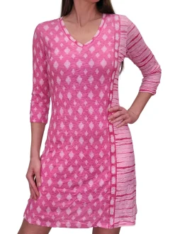 Crushed 'Geo' V-Neck Dress
