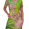 Crushed 'Lime' V-Neck Dress