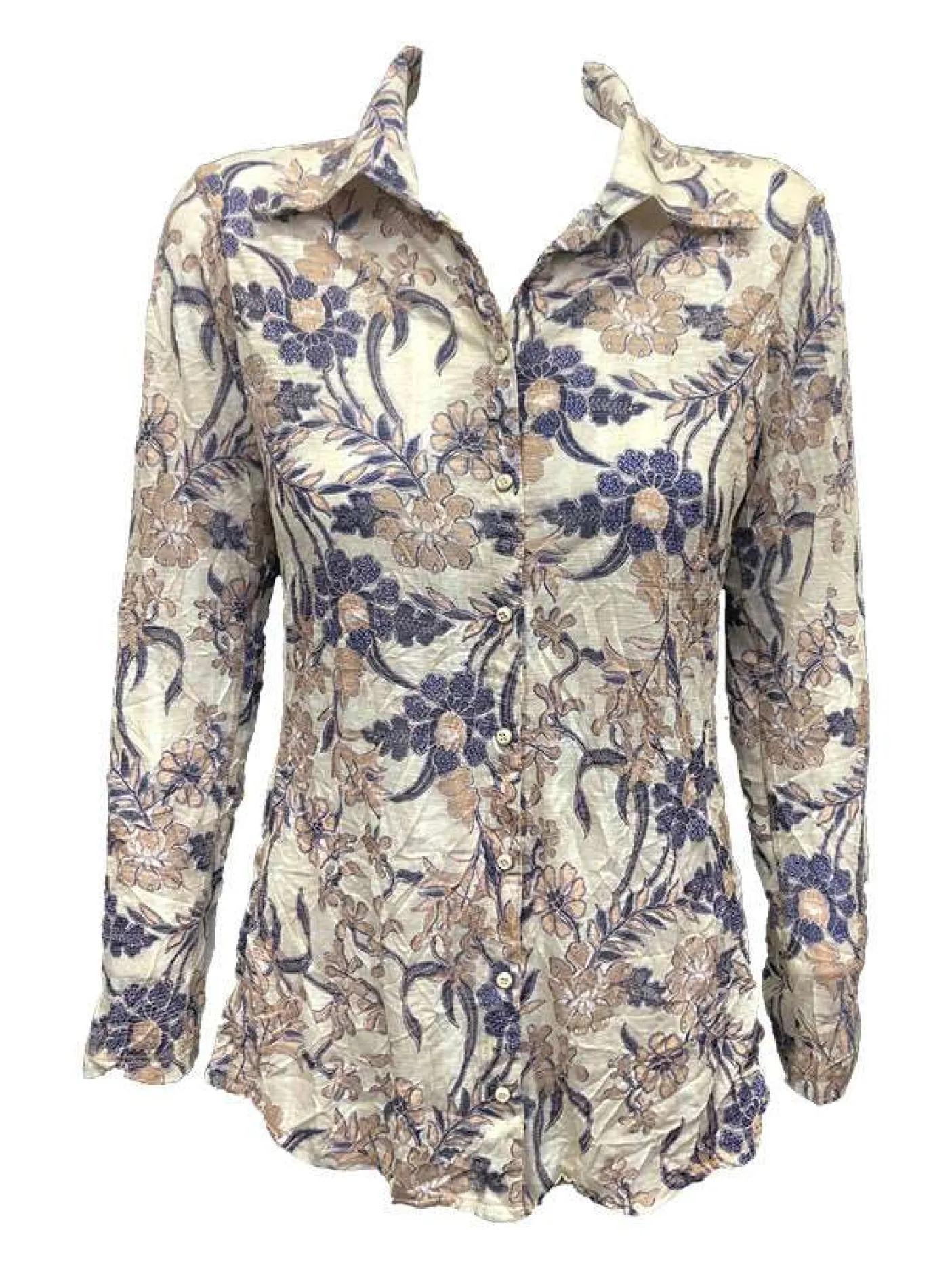 Crushed Long Sleeve Iris Shirt