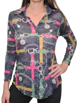 Crushed Long Sleeve Shirt 'Belt'