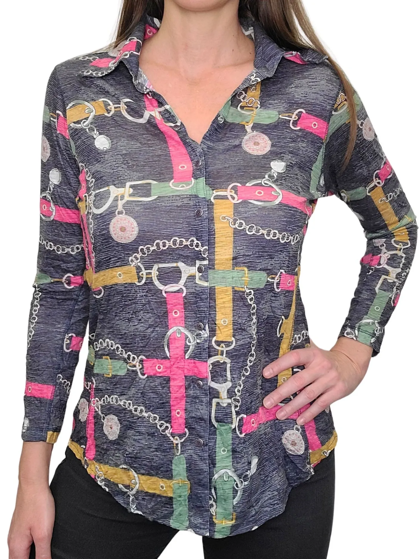 Crushed Long Sleeve Shirt 'Belt'