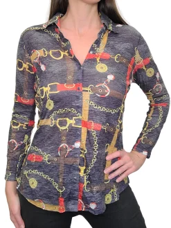 Crushed Long Sleeve Shirt 'Chain'