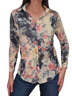 Crushed Long Sleeve Shirt 'Lapis'