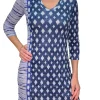Crushed 'Metric' V-Neck Dress