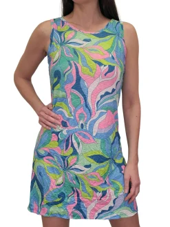 Crushed Pucci Sleeveless Dress w/ Rhinestones