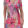Crushed Short Sleeve Bold Polo Dress