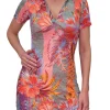 Crushed Short Sleeve Bright Polo Dress