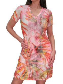 Crushed Short Sleeve Paradise Dress