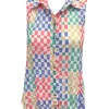 Crushed Sleeveless Melon Shirt