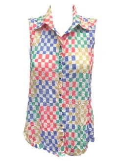 Crushed Sleeveless Melon Shirt