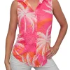 Crushed Sleeveless Palm Shirt
