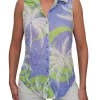 Crushed Sleeveless Peri Shirt