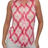 Crushed Sleeveless Pink Shirt
