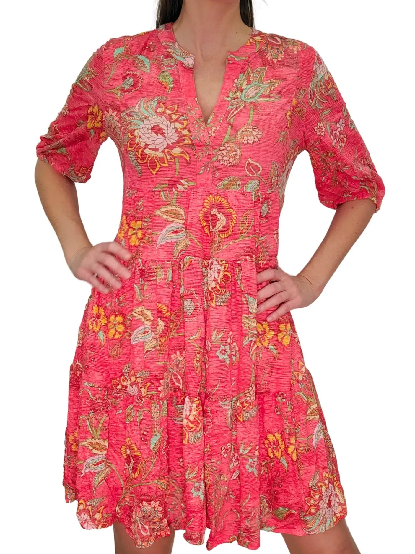 Crushed Spice 2-Tier Dress