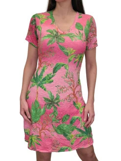 Crushed V-Neck Opal Dress