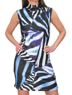 High-Neck Brushed Knit 'Hyde' Shell Dress
