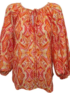 Icon Pleated Sleeve Peasant Blouse