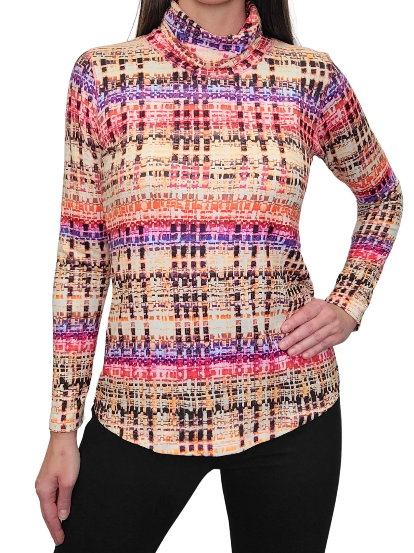 Long Sleeve Berry Turtleneck