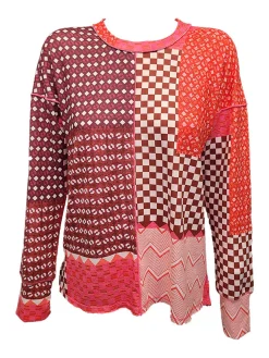 Long Sleeve Deco Crew Neck w/Front-Seam
