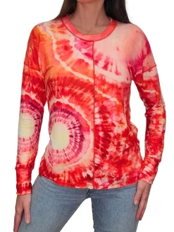 Long Sleeve 'Lava' Crew Neck w/Front-Seam