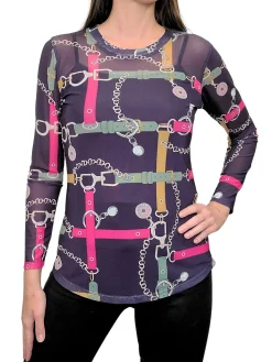 Long Sleeve Mesh 'Belt' Tee