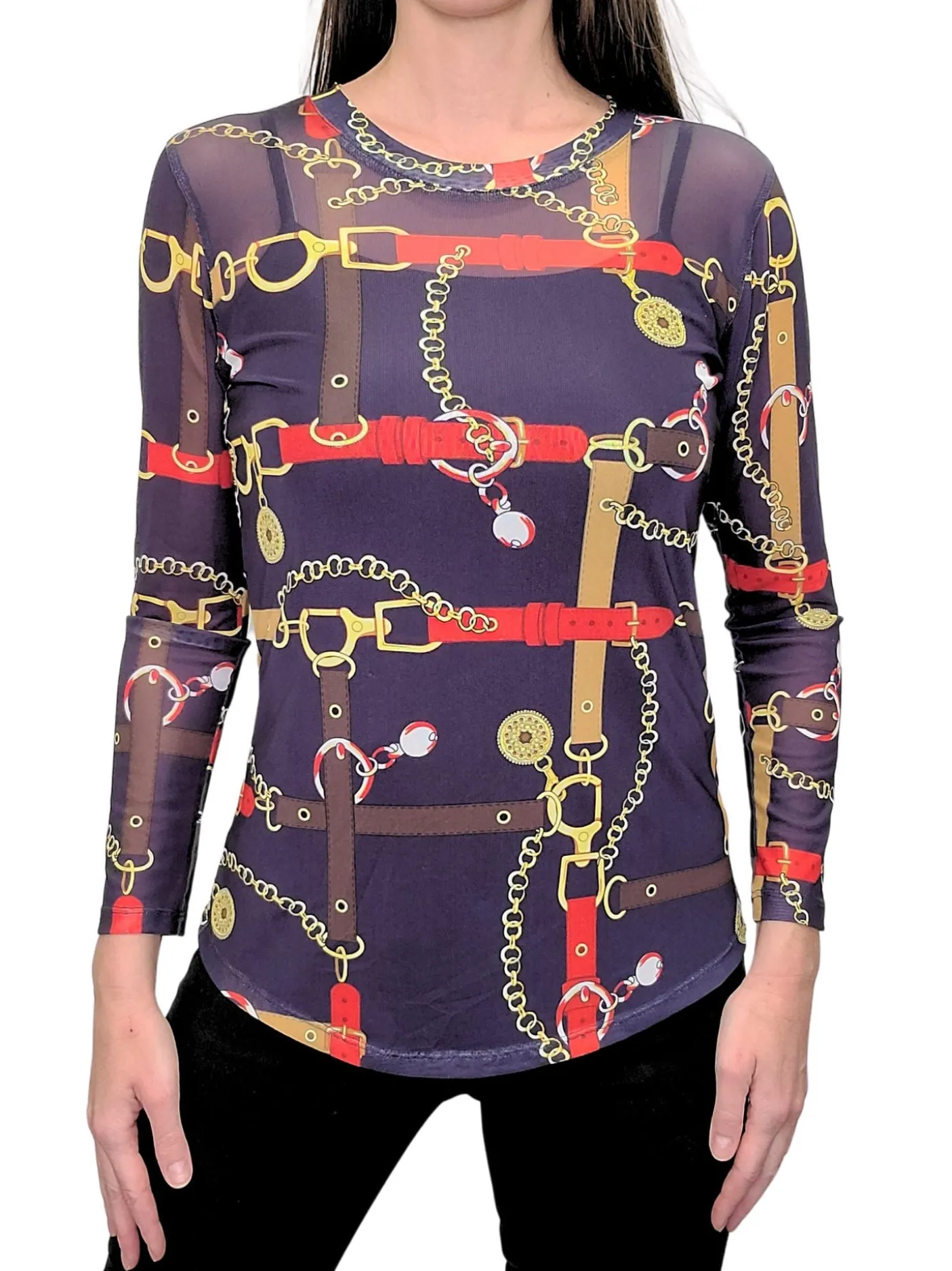 Long Sleeve Mesh 'Chain' Tee