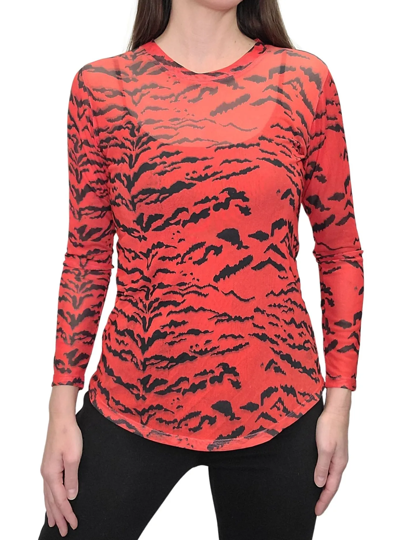 Long Sleeve Mesh 'Fire' Tee