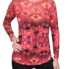 Long Sleeve Mesh 'Fire' Tee