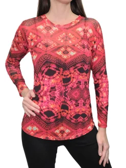 Long Sleeve Mesh 'Fire' Tee